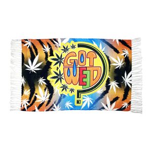 Handloom Printed Got Weed Design Doormat - (RUG-0011)