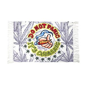 Handloom Printed Do Not Panic It's Organic Art Design Doormat - (RUG-0014)