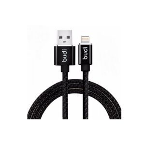 Budi 2.4A 1 Meter USB Lightning iPhone Cable - Black (6971536920039)