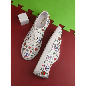 I am Landing Weed Design Snow Shoe Size 8 - White (SHOE-0004)