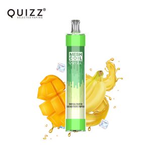 Mesh Coil by QUIZZ Plus 4000 Puffs RGB Disposable Vape - Tropical Fruit Ice (20mg/ml) - (QD30 Plus)
