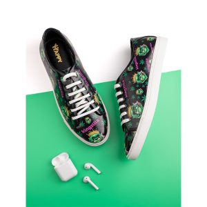 Kingzilla Weed Design Deep Shoe Size 8 - Black (SHOE-0007)