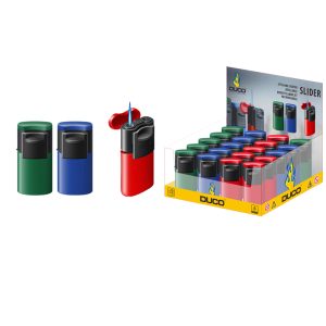 Slider by DUCO Jet Flame Lighter - Metalic Rubberized Series