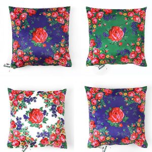 Kokum Floral Silk Touch Cushion - (Floral 879)