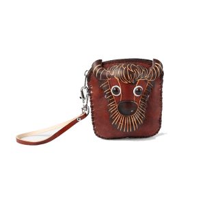 Rhino Face Handmade Leather Hand Bag - (NTV808)