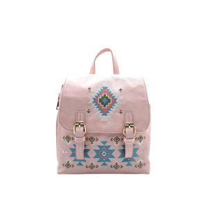 Native Embroidered Backpack - Pink (Native Backpack 701)