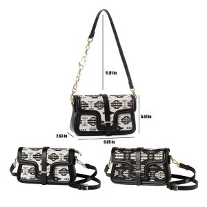 Modern Mosaic Large Crossbody Bag - (2643)