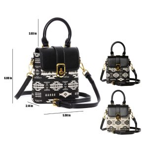 Modern Mosaic Large Crossbody Chic Purse - (2644)