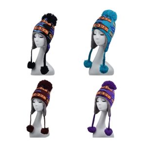 Novelty Knit Beanie with Sherpa Lining - (0161)
