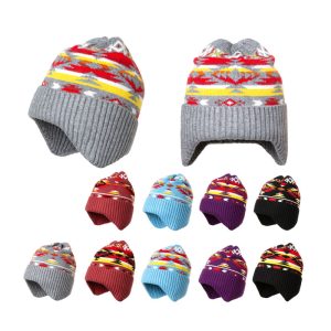 7 Lakes Knit Hat /Beanie With Ear Flap - (3122)