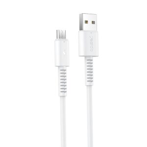 USB to Micro PVC Data Cable 1 meter 2AMP - White (CA120M)