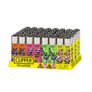 Clipper Re-useable Classic Large Lighters Strange Flowers 2 - (CP100055)