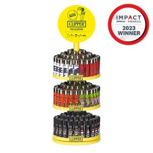 Clipper Reusable Classic Large Lighters Carousel - Assorted Design (CP100083)