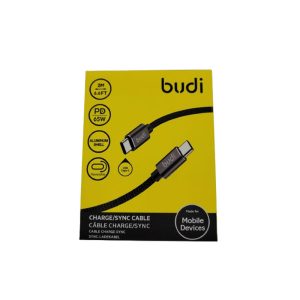 Budi 6.6 Ft Type C to Type C Cable - Black (6971536924297)