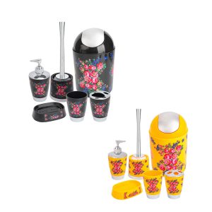 Floral Design 6 Pcs Set of Bath Series - (Floral 999)