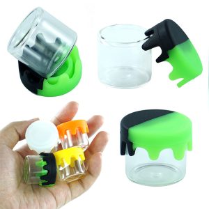 6 ML Silicone and Glass Jar - Assorted (B031)