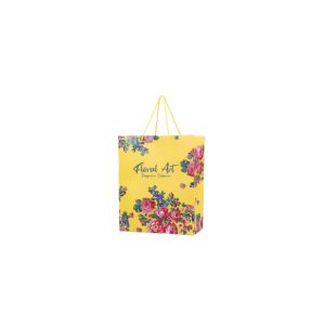 Floral Design Gift Bag - Yellow (Floral 1018)