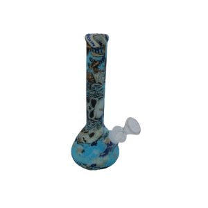 8" Beaker Silicone Bong  - Green (H4)