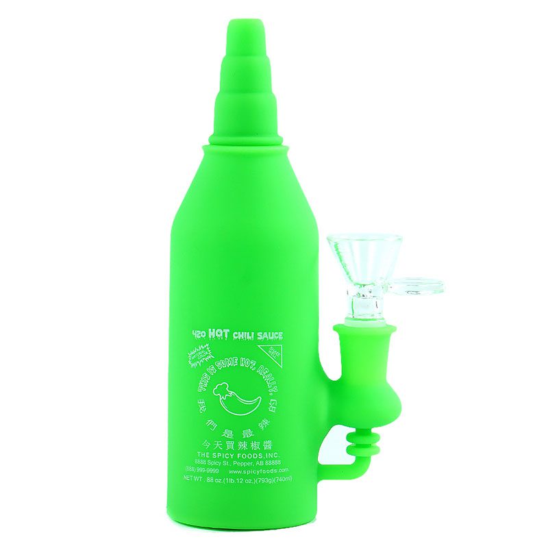 Silicone Chinese Hot Sauce Bong - Green (H83)