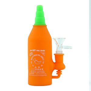 Silicone Chinese Hot Sauce Bong - Orange (H83)