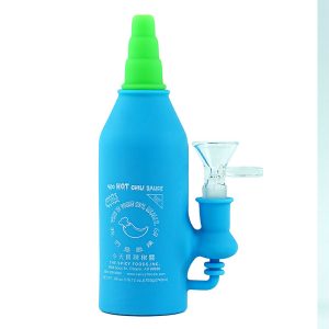 Silicone Chinese Hot Sauce Bong - Turquoise (H83)