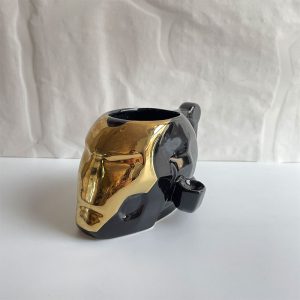 Skull Shape Pipe Mug - Gold (JHTCXYB001)