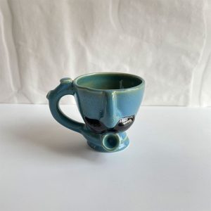 Man Nose & Moustache Design Pipe Mug - Blue (JHTCXYB005)