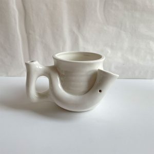 Ceramic Pipe Mug - White (JHTCXYB013)
