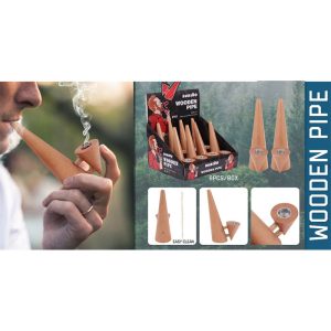 5" Wooden Tobacco Pipe - (UMI0084)