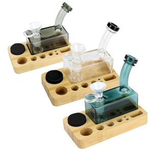 6" Glass Rig Set - Green (W6-1)