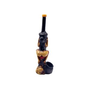 2.5" Stem Resin Tobacco Pipe - Black (SM-004)