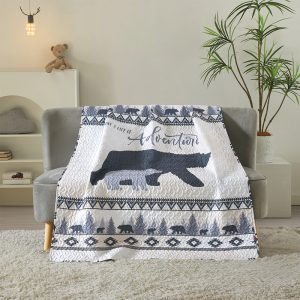 Bear Venture Reversible Throw Quilt - (6100-Bear Venture)