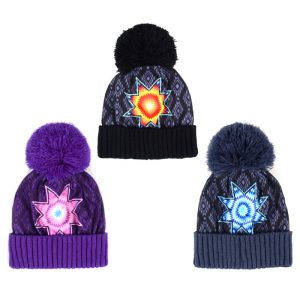 Sublimation Printed Star Toque With Pompom (0167-12PCS)
