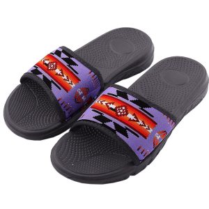 Black/Purple Summer Sandals /Sliders for Ladies (0811L/1806)