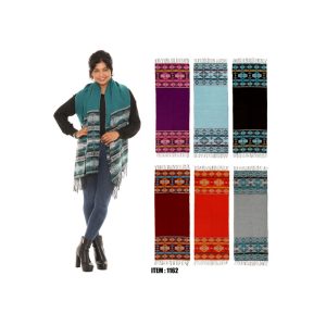 16112 Design Woven Scarf -  Assorted Colors  (1162)