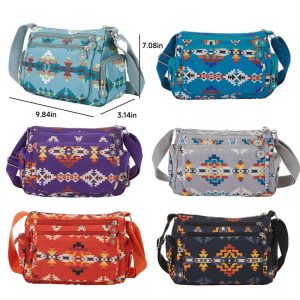 Printed Cotton Crossbody Purse, Solstice Design (2615)