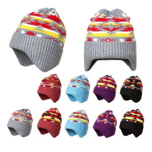 7 Lakes Knit Hat /Beanie With Ear Flap - (3122)