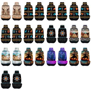 Designer Collection Graphic Plush Car Seat Cover (9717)