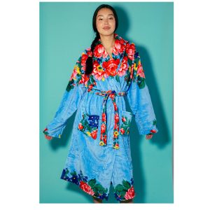 Digital Printed Silk Touch House Robe - (Floral 998)