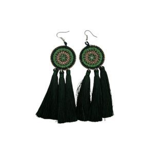 JS22226 Set 7 - Beaded Medallion Indigenous Earrings