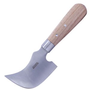 Defender-Xtreme 8.5" Hand Made Crescent Shape Lead Knife Wood Handle With Sheath - (14427)