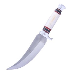 TheBoneEdge 11.5" Stain Finished Blade Bone Handle Steel Bolster Dagger Knife With Sheath - (14438)