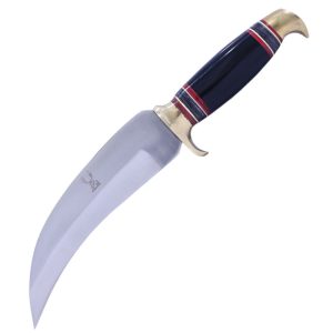TheBoneEdge 11.5" Stain Finished Blade Black Resin Handle Brass Bolster Dagger w/ Sheath - (14439)