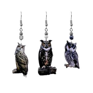 Acrylic OWL Shaped Earring (AC-OWL2-EAR)