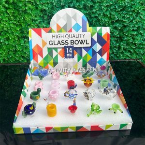 Animal Shape Male Joint Bubble Glass Bowl Assorted Color Display