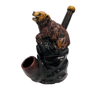 HAND CRAFTED MEDIUM PIPE- CALI BEAR