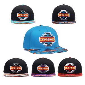 Embroidered Patch Snapback Hat (0187)