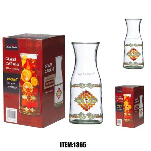 Printed Glass Carafe 68 OZ (1365)