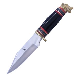 9.5" Hunting Knife Black Rasin Handle