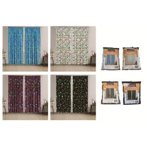 Anishinaabe Enchantment Super soft Curtain Pair Floral Art, Silk Touch Curtain Pair (1877)